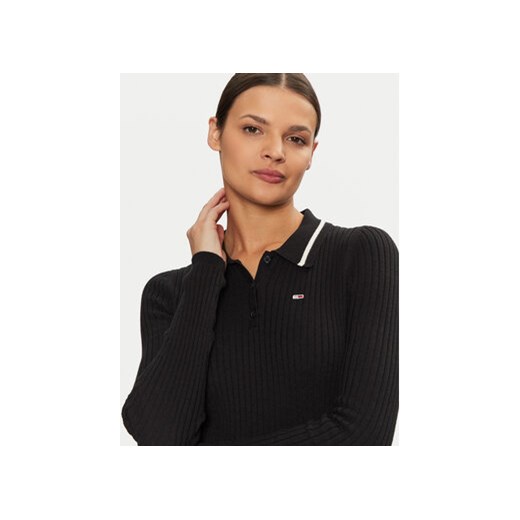 Tommy Jeans Sukienka dzianinowa DW0DW19476 Czarny Slim Fit Tommy Jeans S MODIVO