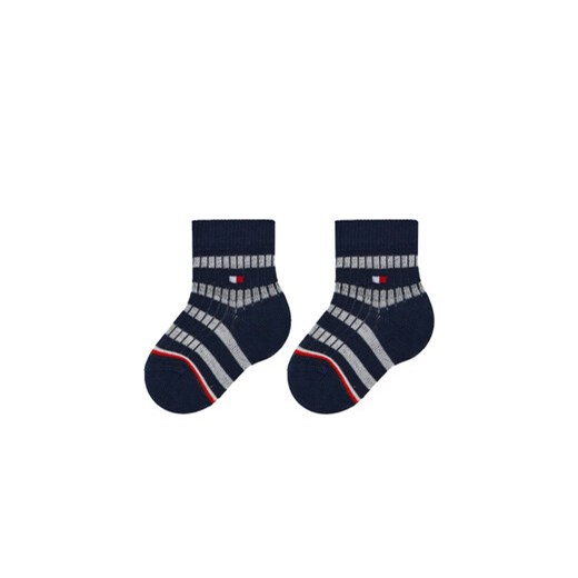 Tommy Hilfiger Zestaw 2 par wysokich skarpet dziecięcych 701224996 Granatowy Tommy Hilfiger 15_18 MODIVO