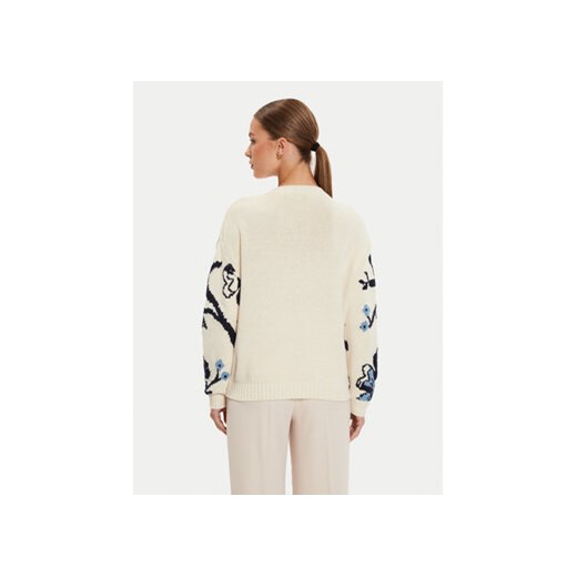 Weekend Max Mara Sweter Dolmen 2425366191 Écru Relaxed Fit S MODIVO