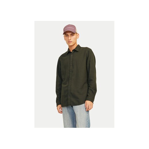 Jack&Jones Koszula Joshua 12258429 Zielony Slim Fit M MODIVO