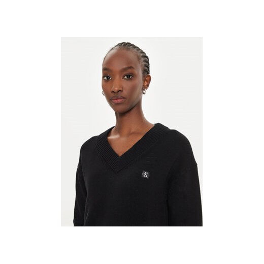 Calvin Klein Jeans Sweter Embro Badge J20J224632 Czarny Regular Fit S MODIVO