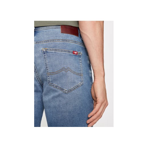 Mustang Szorty jeansowe Chicago 1015140 Niebieski Slim Fit Mustang 32 MODIVO