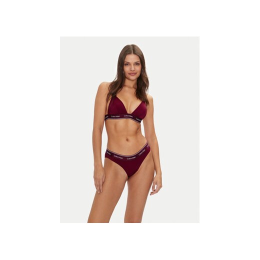 Calvin Klein Swimwear Góra od bikini KW0KW02424 Bordowy S MODIVO