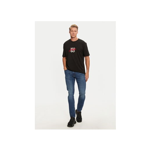 Hugo T-Shirt Dlongny 50521076 Czarny Relaxed Fit M MODIVO