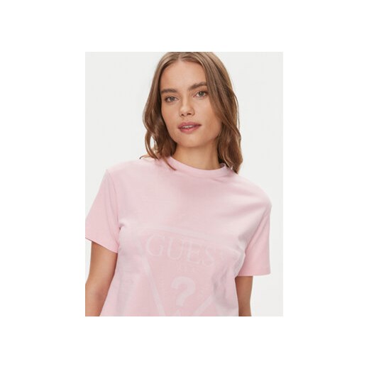 Guess T-Shirt Adele V2YI06 K8HM0 Różowy Regular Fit Guess L MODIVO