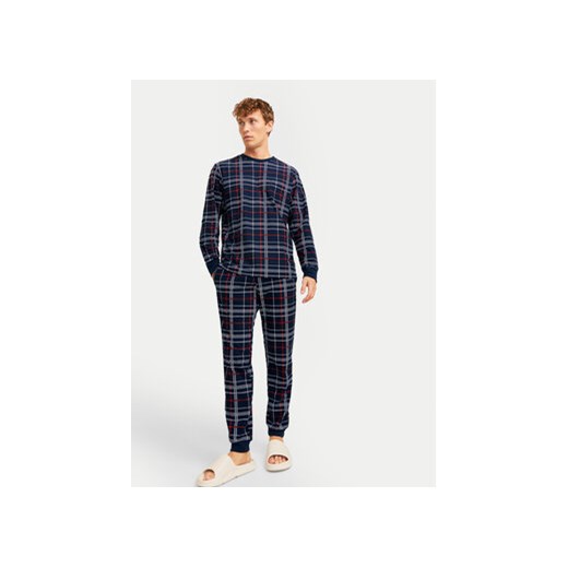 Jack&Jones Piżama 12268512 Granatowy Loose Fit M MODIVO