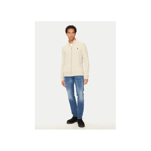 U.S. Polo Assn. Sweter MUP3791 Beżowy Regular Fit XXL MODIVO