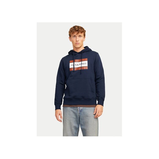 Jack&Jones Bluza 12262513 Granatowy Regular Fit ze sklepu MODIVO w kategorii Bluzy męskie - zdjęcie 176685776