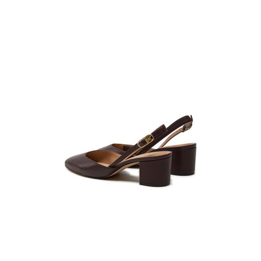 Tommy Hilfiger Sandały Pump Slingback Smooth Leather FW0FW08621 Bordowy Tommy Hilfiger 36 MODIVO