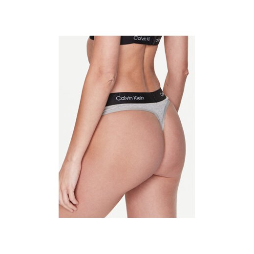 Calvin Klein Underwear Stringi 000QF7221E Szary Calvin Klein Underwear XS MODIVO