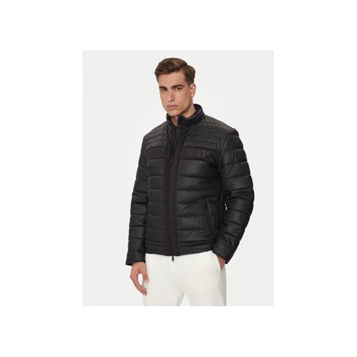 Guess Kurtka z imitacji skóry M4YL16 WFHD0 Czarny Regular Fit Guess XL MODIVO