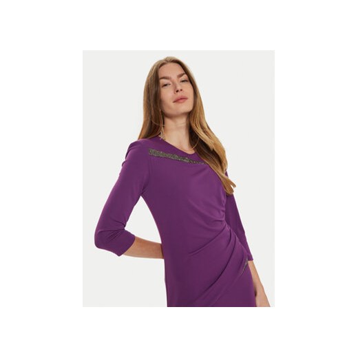 Rinascimento Sukienka koktajlowa CFC0121168003 Fioletowy Slim Fit Rinascimento M MODIVO