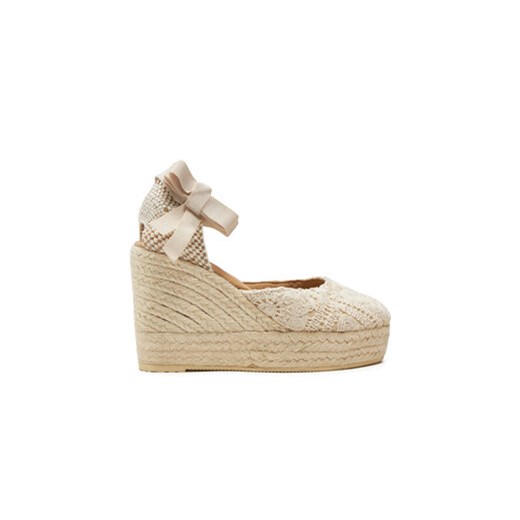 Manebi Espadryle Yucatan Wedge Espadrilles G 0.3 WV Beżowy ze sklepu MODIVO w kategorii Espadryle damskie - zdjęcie 176698055