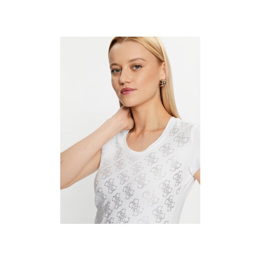 Guess T-Shirt W3BI53 J1314 Biały Slim Fit Guess XL MODIVO