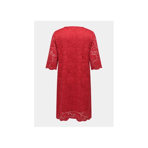 ONLY Carmakoma Sukienka koktajlowa Summer 15309315 Czerwony Regular Fit 46 MODIVO