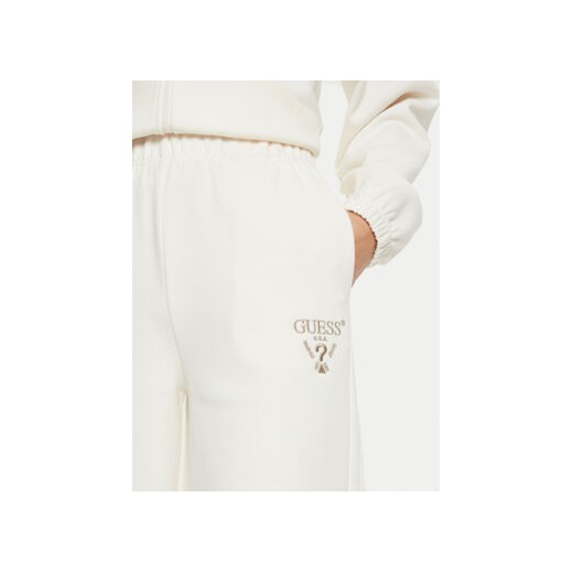 Guess Spodnie dresowe V5RB12 KC3D2 Écru Regular Fit Guess S MODIVO