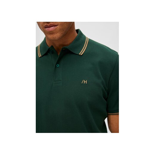 Selected Homme Polo 16087840 Zielony Regular Fit Selected Homme S MODIVO