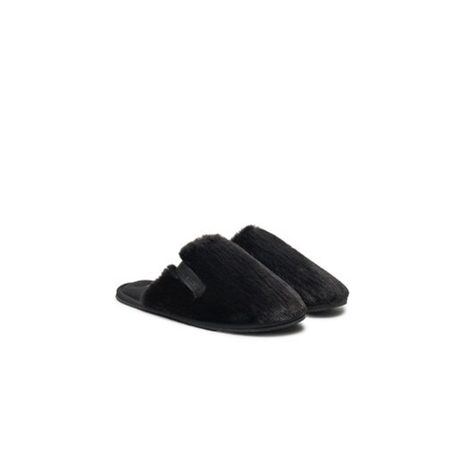 Calvin Klein Jeans Kapcie Hotel Slipper Fur After Glow YW0YW01593 Czarny 40 MODIVO