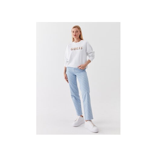 Guess Bluza W3YQ13 K8802 Biały Relaxed Fit Guess XS MODIVO
