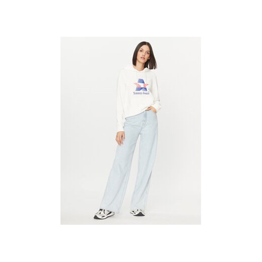 Tommy Jeans Bluza Star DW0DW17690 Biały Regular Fit Tommy Jeans XS MODIVO