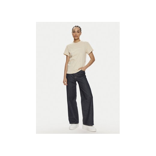 Calvin Klein T-Shirt Hero Logo K20K205448 Beżowy Regular Fit Calvin Klein XL MODIVO