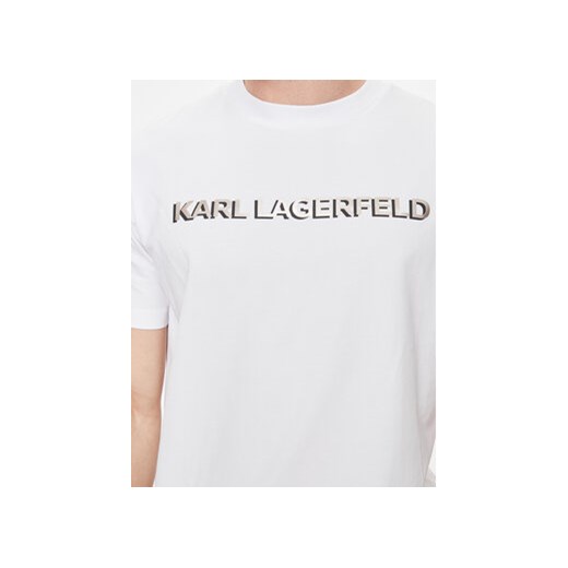 KARL LAGERFELD T-Shirt 755053 542221 Biały Regular Fit Karl Lagerfeld XXL MODIVO