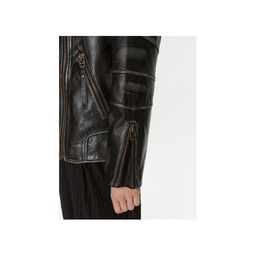 MAX&Co. Kurtka skórzana Ugolina Czarny Regular Fit 42 MODIVO