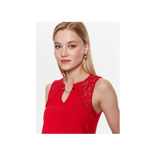 NAF NAF Top Ojasper XENT3 Czerwony Regular Fit Naf Naf L MODIVO