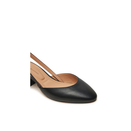 Tommy Hilfiger Sandały Pump Slingback Smooth Leather FW0FW08621 Czarny Tommy Hilfiger 36 MODIVO