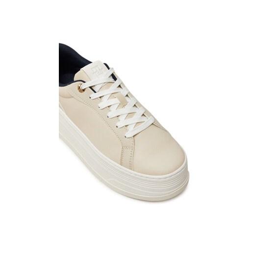 Tommy Hilfiger Sneakersy Th Platform Sneaker Triangle FW0FW08115 Beżowy Tommy Hilfiger 36 MODIVO
