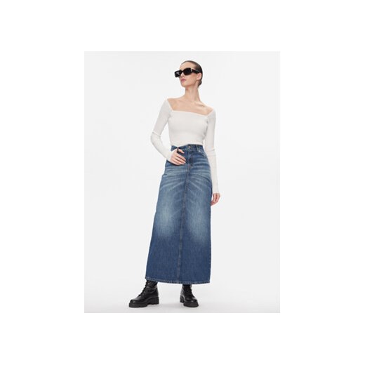 MAX&Co. Bluzka Tolone Biały Slim Fit S MODIVO