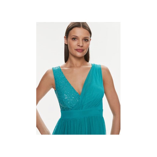 Rinascimento Sukienka wieczorowa CFC0117528003 Turkusowy Regular Fit Rinascimento S MODIVO
