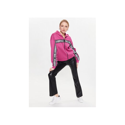 KARL LAGERFELD Bluza Double 226W1806 Różowy Regular Fit Karl Lagerfeld XS MODIVO