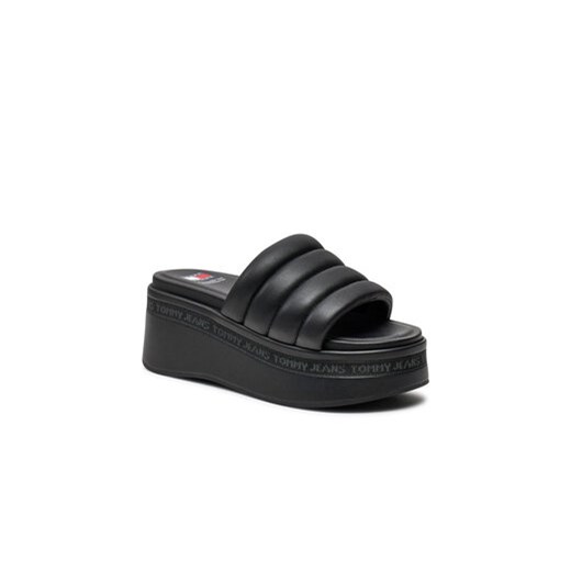 Tommy Jeans Klapki Tjw Wedge Sandal EN0EN02455 Czarny Tommy Jeans 41 MODIVO