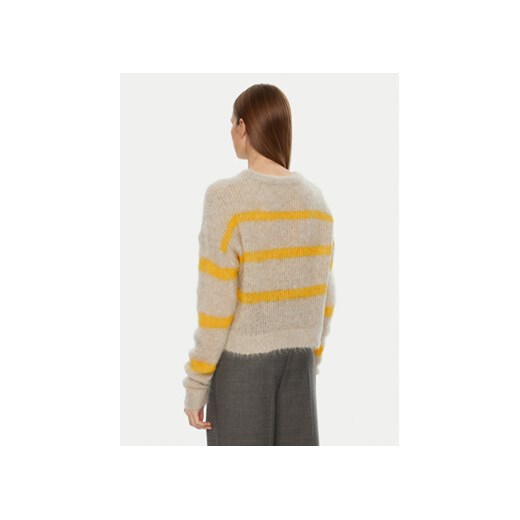 American Vintage Sweter Bymi BYM18CH24 Beżowy Loose Fit American Vintage M MODIVO