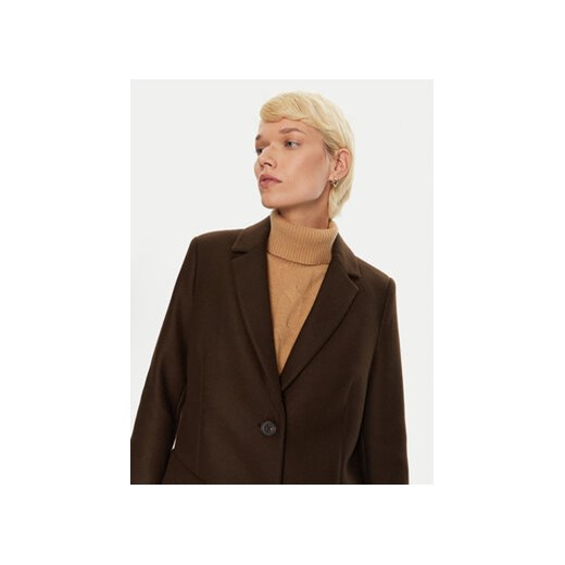 Tommy Hilfiger Płaszcz wełniany WW0WW42738 Brązowy Regular Fit Tommy Hilfiger 34 MODIVO