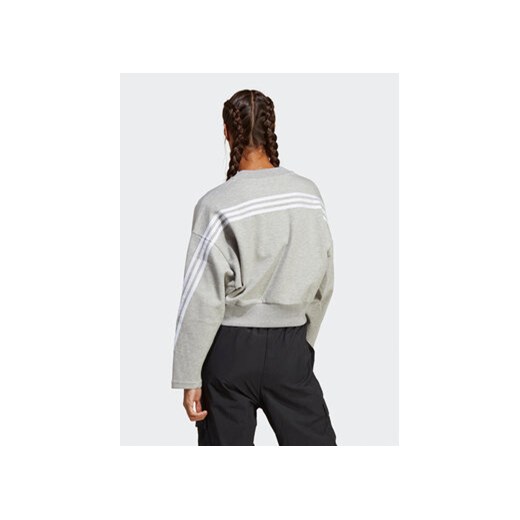 adidas Bluza Future Icons 3-Stripes Sweatshirt IB8496 Szary Loose Fit M MODIVO
