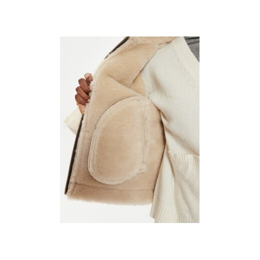 Fracomina Kurtka z imitacji skóry FS24WC4004O42001 Brązowy Regular Fit Fracomina XS MODIVO