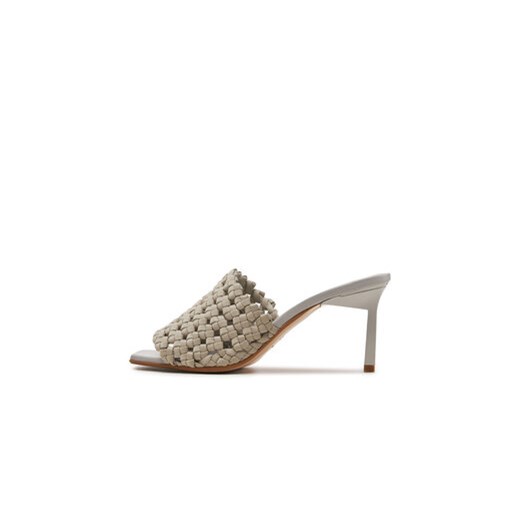 Calvin Klein Klapki Heel Mule Sandal 70 Latt HW0HW02144 Beżowy Calvin Klein 41 MODIVO