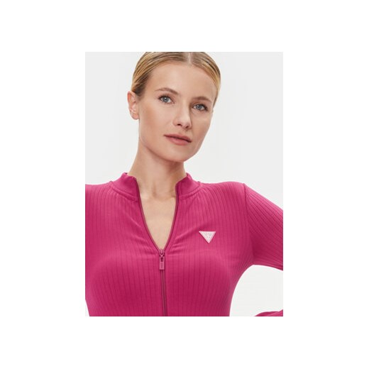 Guess Bluza V4RP01 Z3CC0 Różowy Slim Fit Guess XS_S MODIVO