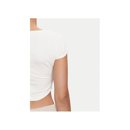 Converse Top W Wordmark Corset Top 10026506-A02 Écru Slim Fit Converse XL MODIVO