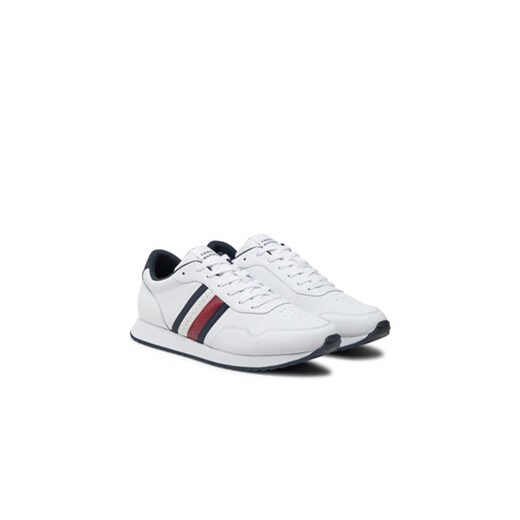 Tommy Hilfiger Sneakersy Runner Evo Lth Mix Ess FM0FM05121 Biały Tommy Hilfiger 44 MODIVO