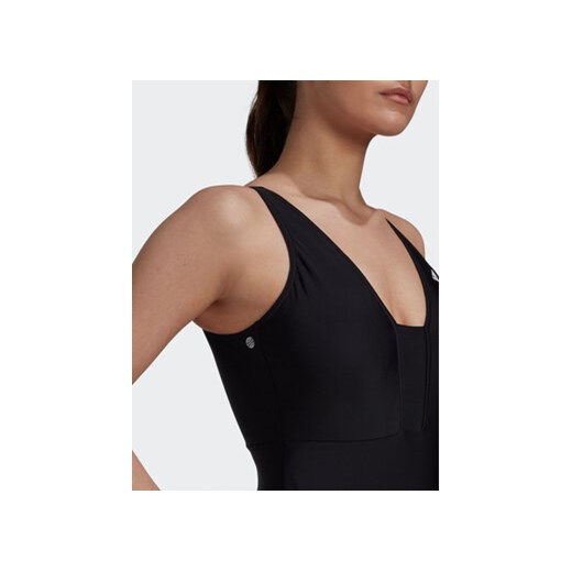 adidas Strój kąpielowy Iconisea 3-Stripes Swimsuit HI1082 Czarny Fitted Fit 34 MODIVO