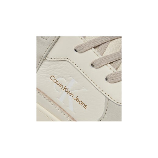 Calvin Klein Jeans Sneakersy Basket Cupsole Mid Lth Ml Fad YM0YM00883 Beżowy 44 MODIVO