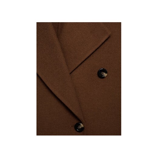 Mango Płaszcz wełniany Picarol 77026721 Brązowy Oversize Mango XL MODIVO