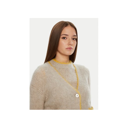 American Vintage Kardigan Bymi BYM19AH24 Beżowy Loose Fit American Vintage M_L MODIVO