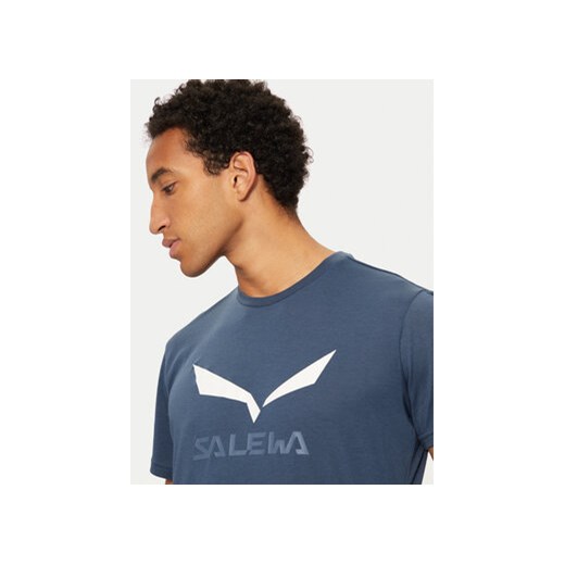 Salewa Koszulka techniczna Solidlogo Dry 27018 Granatowy Regular Fit L MODIVO
