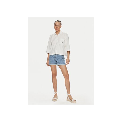 Calvin Klein Jeans Szorty jeansowe J20J222800 Niebieski Mom Fit 31 MODIVO