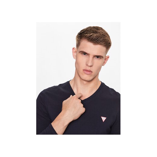 Guess Longsleeve M2YI08 J1314 Granatowy Slim Fit Guess XS MODIVO