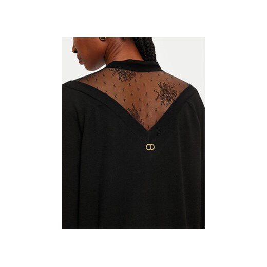 TWINSET Sweter 242TP3021 Czarny Relaxed Fit Twinset S MODIVO